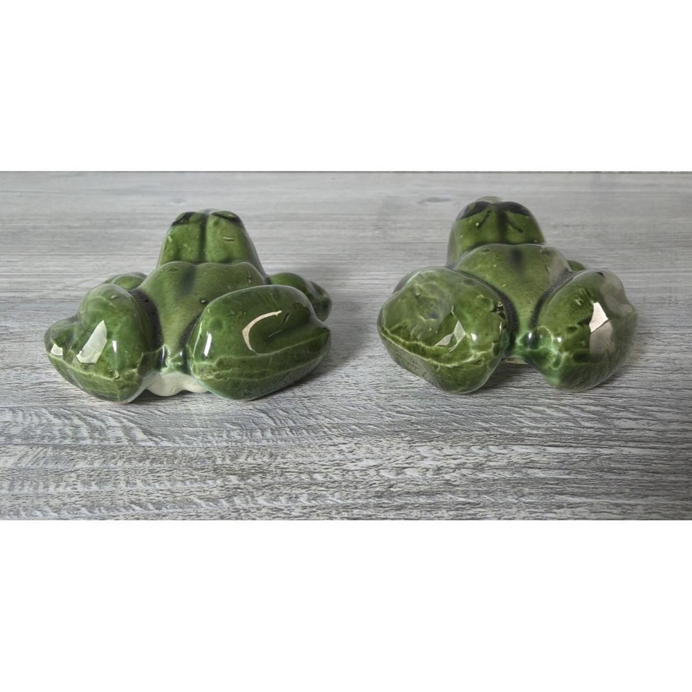 Vintage Glazed Anatomically Correct Ceramic Frogs Naughty Male And Female 2.5" - Picture 7 of 10